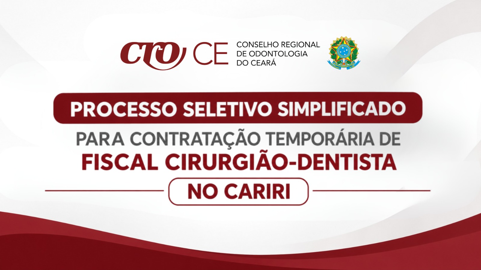 Processo Seletivo Simplificado: para contratação temporária de fiscal cirurgião-dentista no Cariri